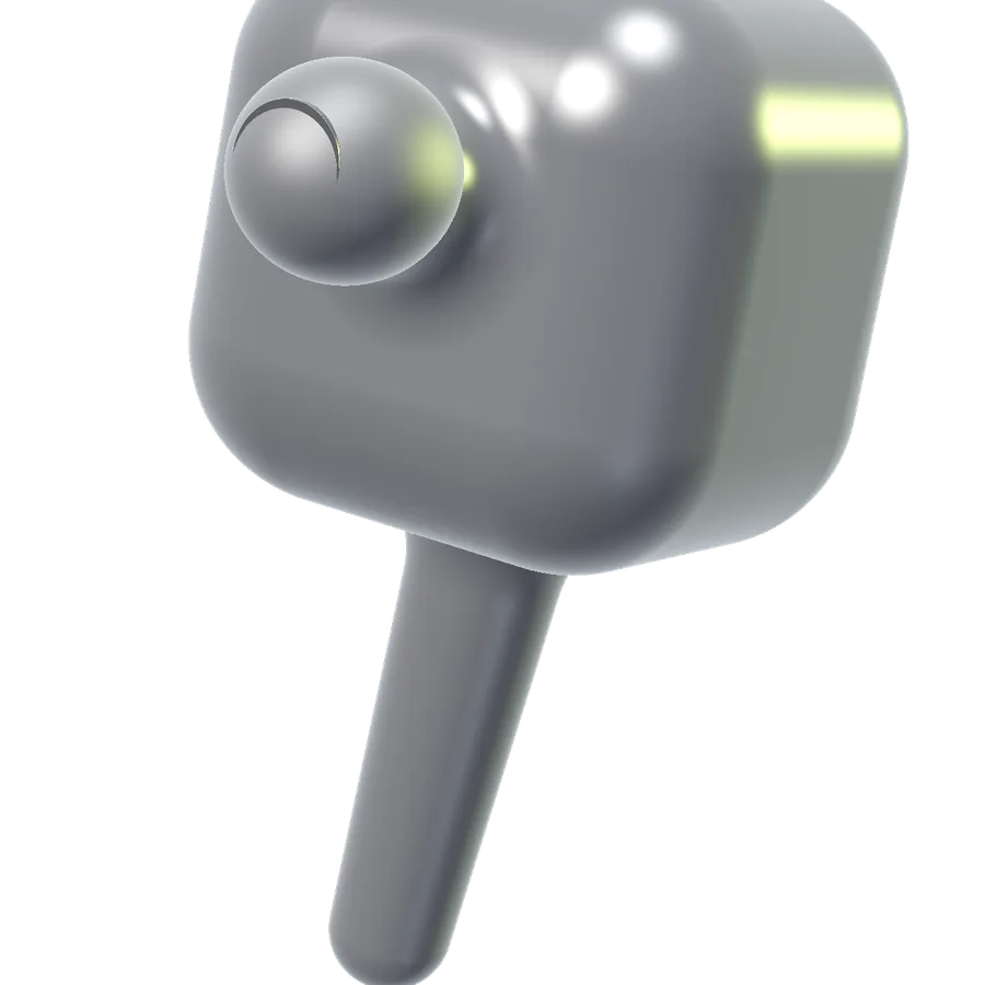 Buds Pro earbud photographed from above at a steep angle